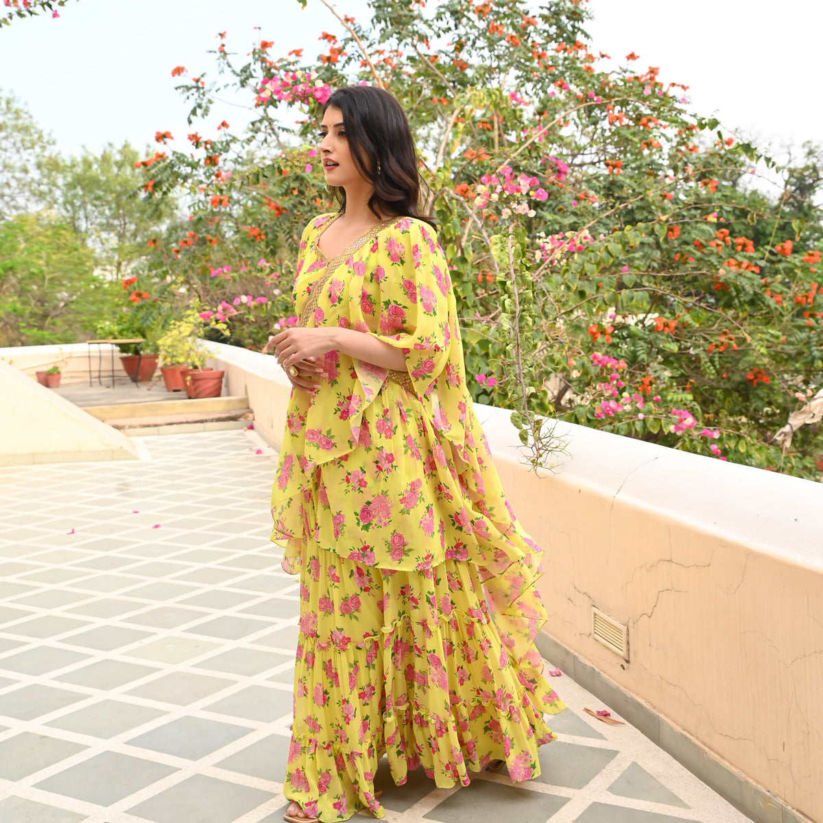 Kusum Floral Draped Saree