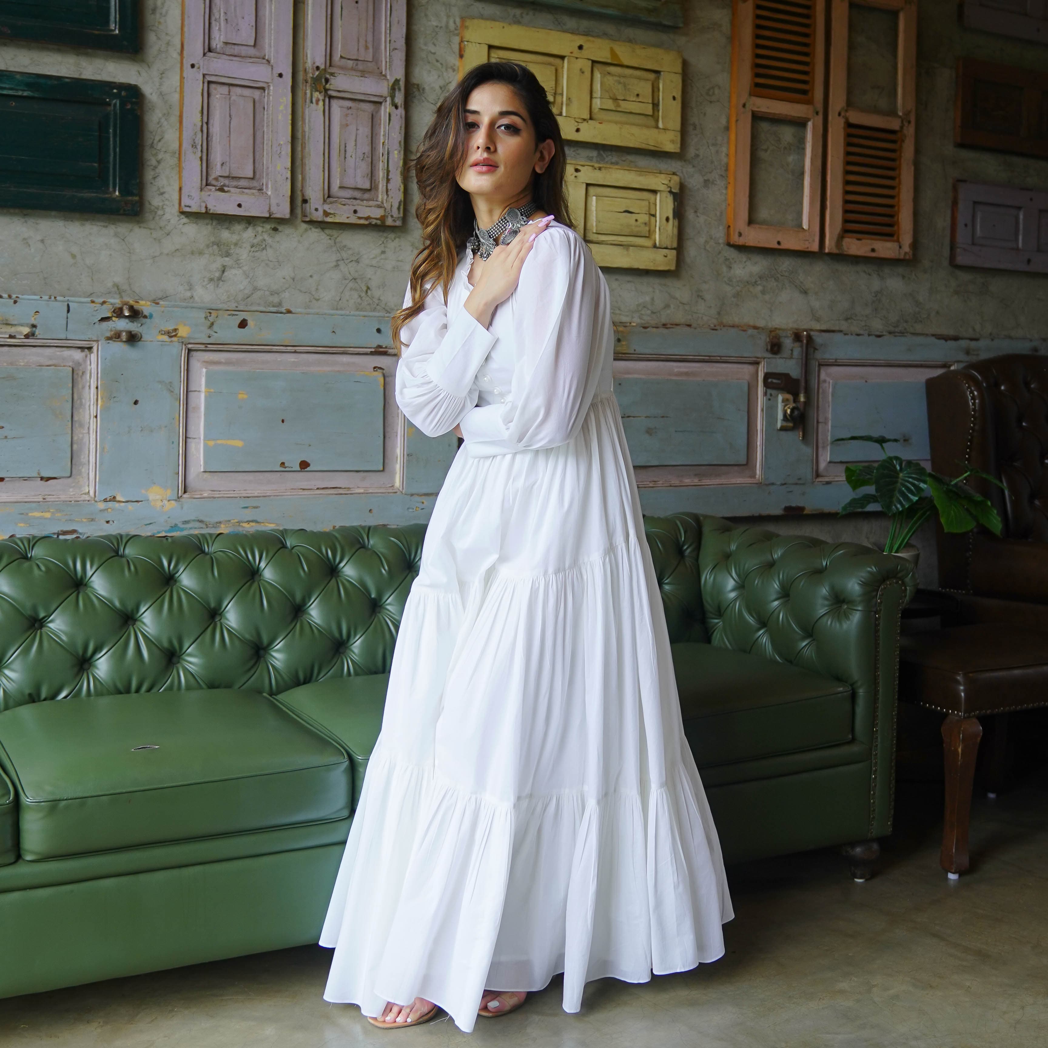 white womens dress Make It Your Own Tiered Dress, X-Large - The Mint Julep Boutique Fabric Stretch Women's Boutique White Dresses |
