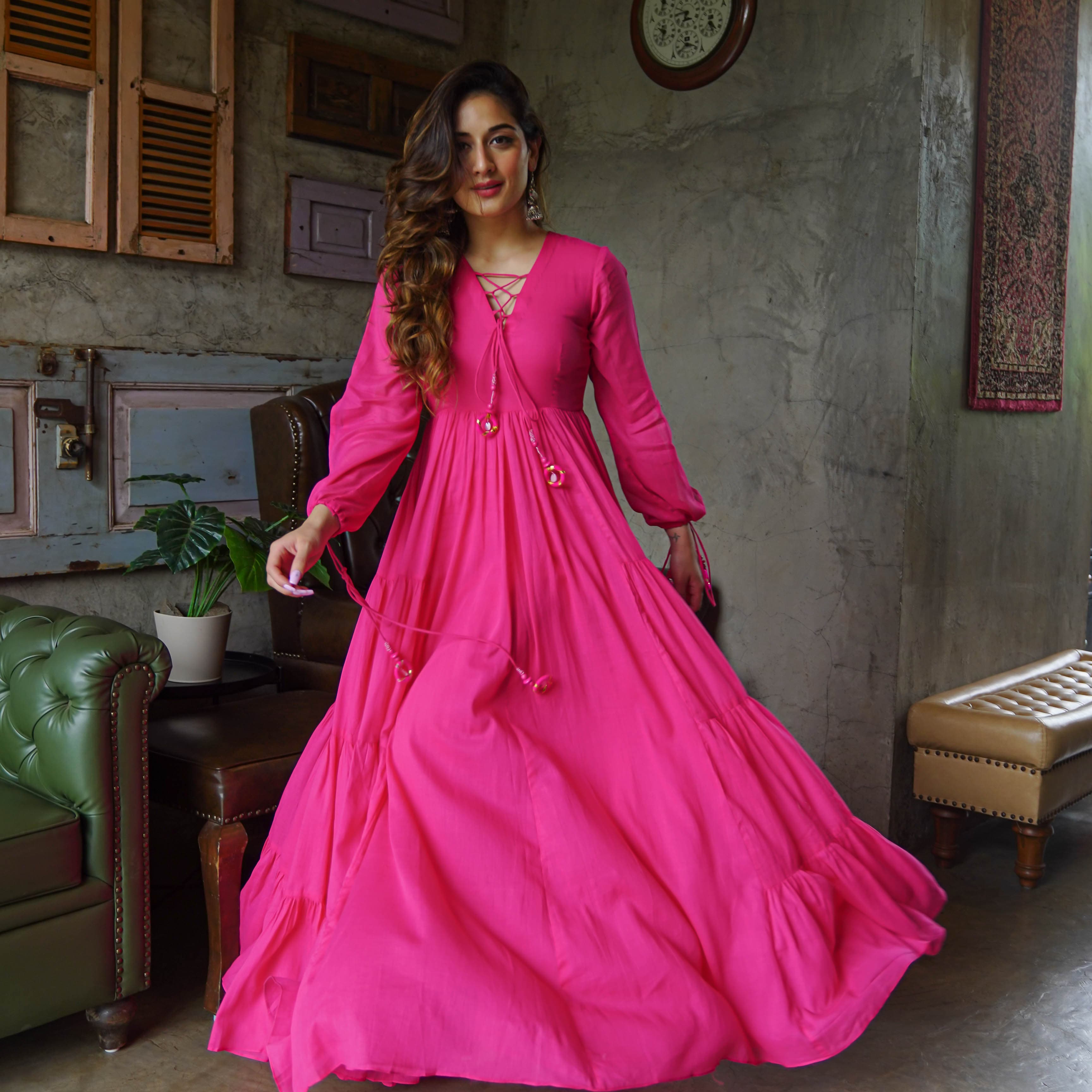 white christmas dresses Emy Supima Cotton Light Pink Long Dress main image 0