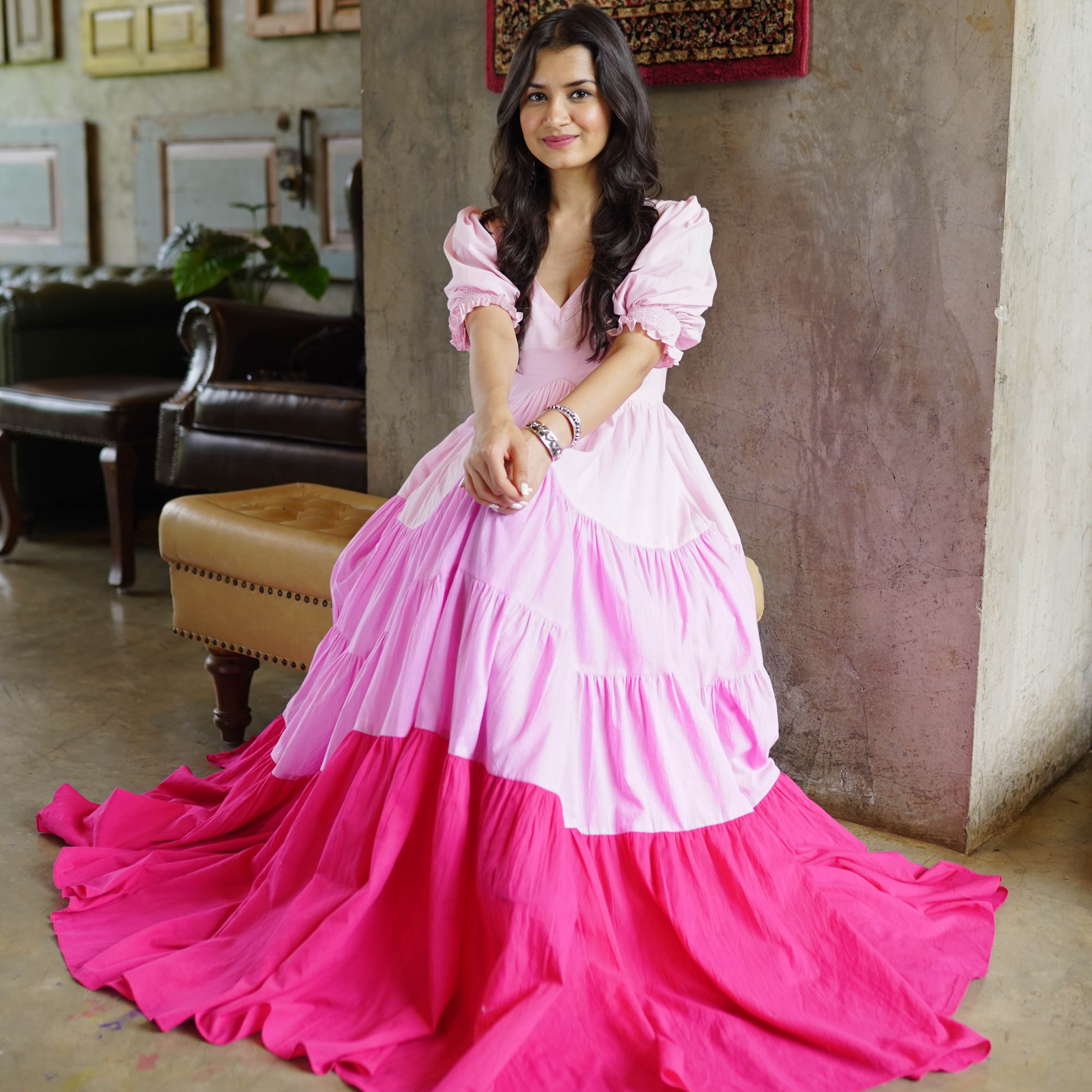 shades of pink dresses Buy Bunaai Shades Of Pink Cotton Maxi Dress For Women Online