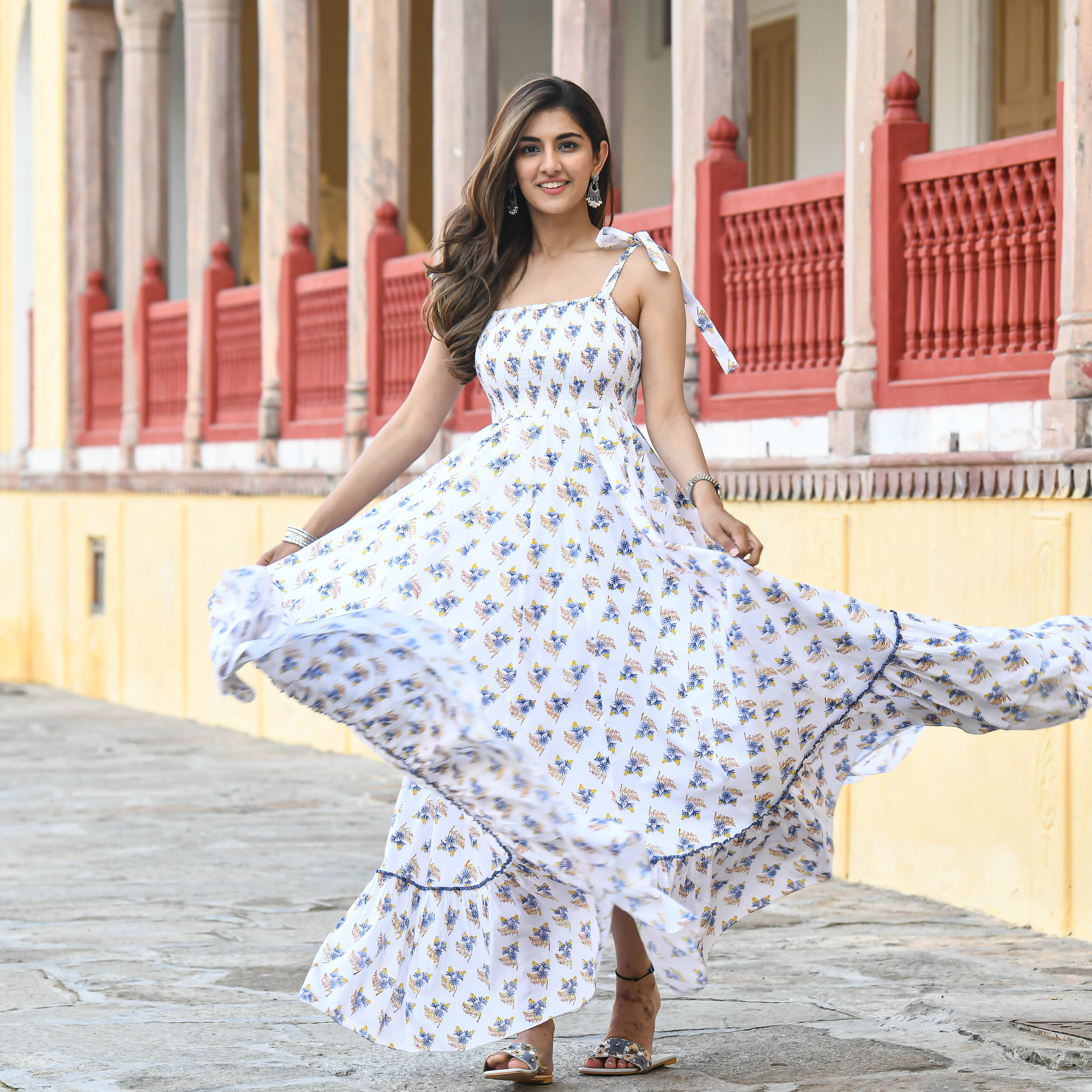 Buy Bunaai Bunch Of Happiness Designer Cotton Dress For Women Online Buy Bunaai Bunch Of Happiness Designer Cotton Dress For Women Online