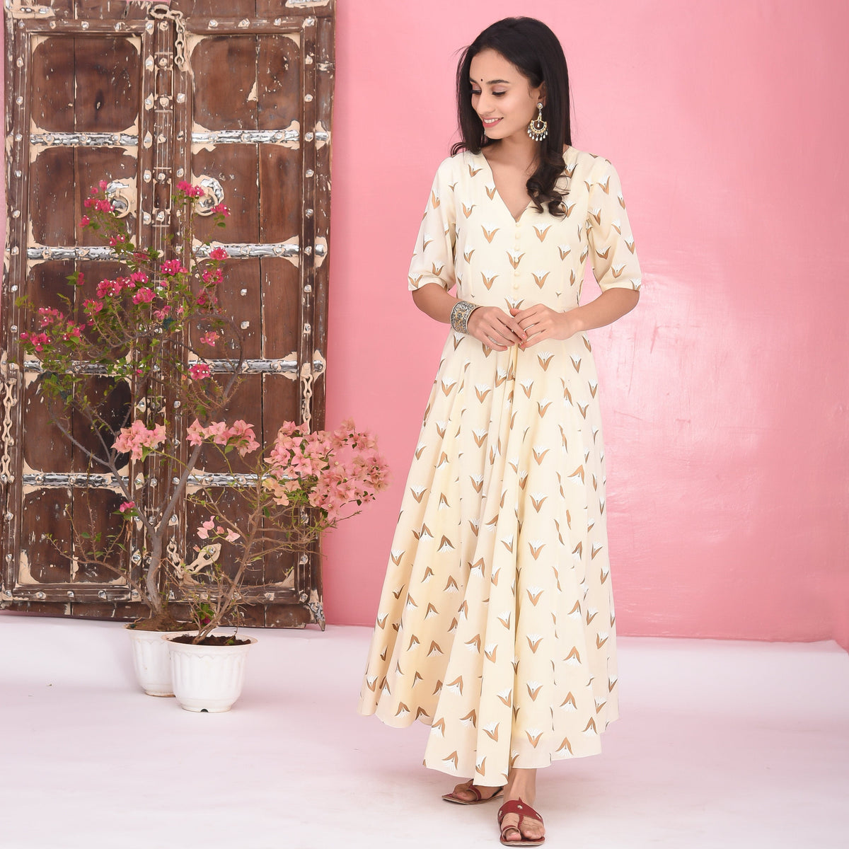 Cream Cotton Dress
