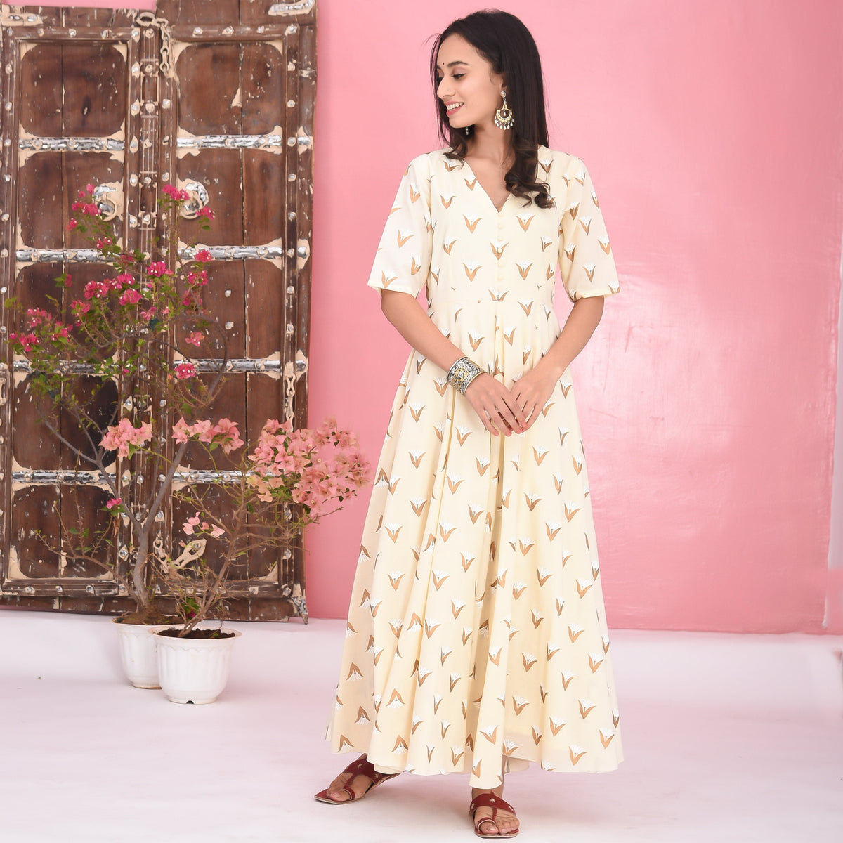 Cream Cotton Dress