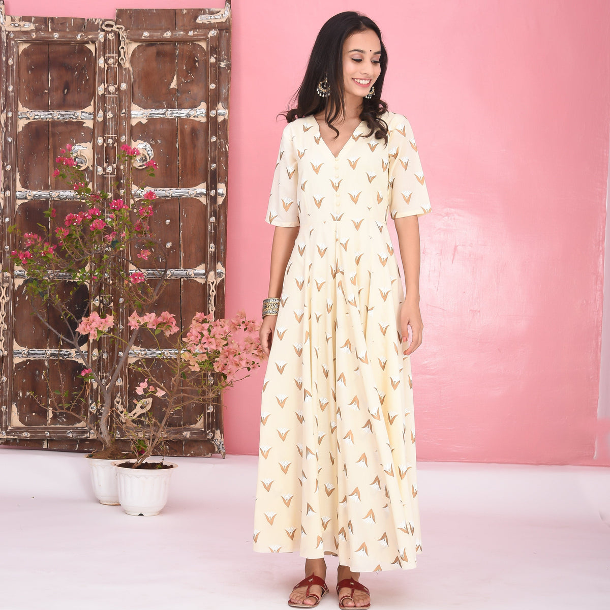 Cream Cotton Dress