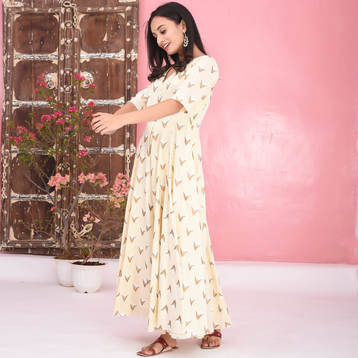 Cream Cotton Dress